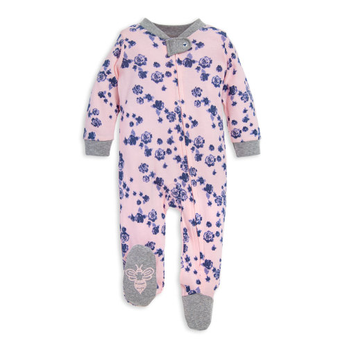 Indigo Floral Organic Cotton Loose Fit Footed Sleep & Play