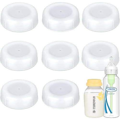 (9-PCs) Travel Bottle Caps Compatible with Dr Brown Narrow Bottles, Storage Caps Replacement for Medela Bottles, Bottle Caps Fit Ameda Evenflo Gerber Lifefactory, Parents Choice Bottles - Model B