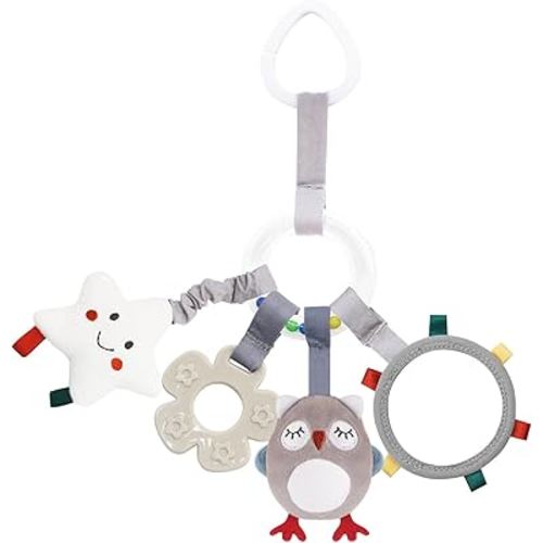 vocheer Car Seat Accessories for Babies Hanging Rattle Toys Soft Plush Activity Crib Stroller Car Seat Wind Chimes for 0 3 6 9 12 Months Infant