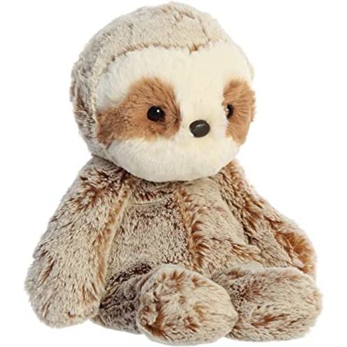 Aurora® Snuggly Sweet & Softer™ Sloth Stuffed Animal - Comforting Companion - Imaginative Play - Brown 9 Inches
