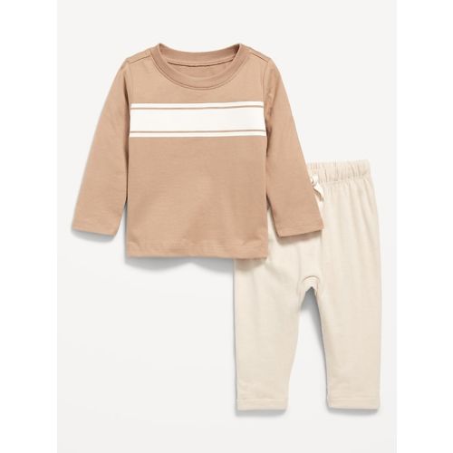 Long-Sleeve Pocket T-Shirt and Pants Set for Baby