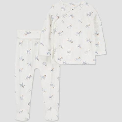 Carter's 2pc Zebra Cardigan Set
