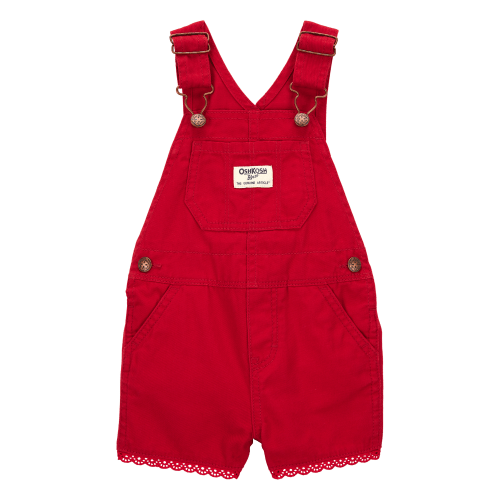 Baby Twill Eyelet Shortalls - Red
- OshKosh | Carter's