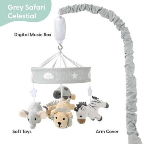 The Peanutshell Jungle Safari Musical Baby Mobile - Multicolored