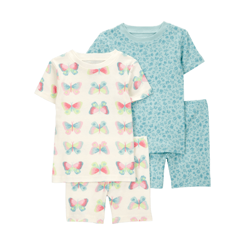 Baby Butterfly Print Snug Fit 4-Piece Pajamas - Carter's | Carter's