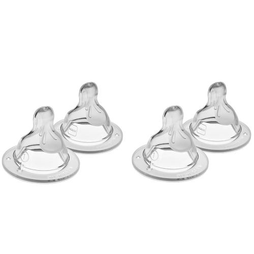 MAM Bottle Nipples Slow Flow Nipple Level 1, for Newborns and Older, SkinSoft Silicone Nipples for Baby Bottles, Fits All MAM Bottles, 4 Pack