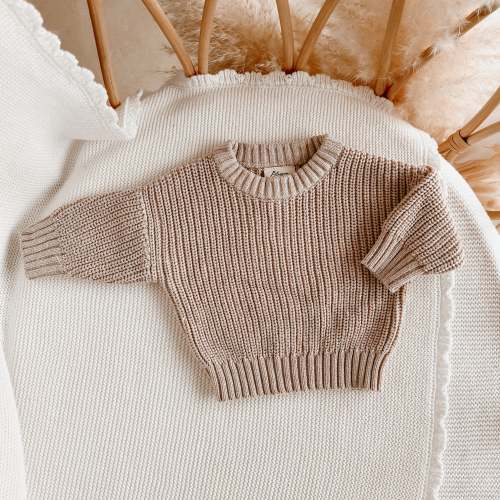 Mini Knit Sweater - Fawn