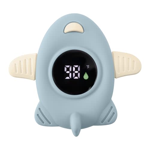 Haakaa Silicone Baby Bath Thermometer – Water Temperature Thermometer for Baby Safety, Floating Infant Bath tub Temp Thermometer for Newborns & Toddlers-Jet