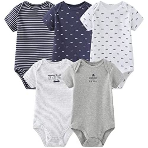 Baby Bodysuit Short Sleeve One-Piece Newborn Baby Clothes for Baby Boy and Girls