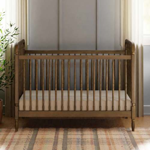 Namesake Liberty 3-in-1 Convertible Spindle Crib with Toddler Bed Conversion Kit