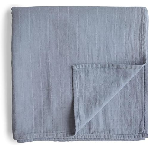 mushie Muslin Baby Swaddle Blanket | 100% Organic Cotton (Tradewinds)