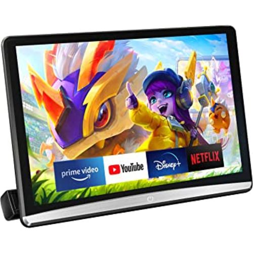 12.4" Android Universal 4K Car TV Headrest Monitor Tablet for Back seat, Support Phone Wireless Connection Mirror Link Touch Screen,with WiFi/Bluetooth/HDMI/USB/AV in/SD/Airplay Video Player(1*pcs)