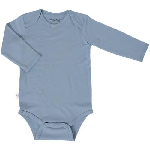 Woolino 100% Superfine Merino Wool Baby Bodysuit - Long Sleeve Bodysuit for Boy and Girl - Tagless Neck Bodysuit for Unisex