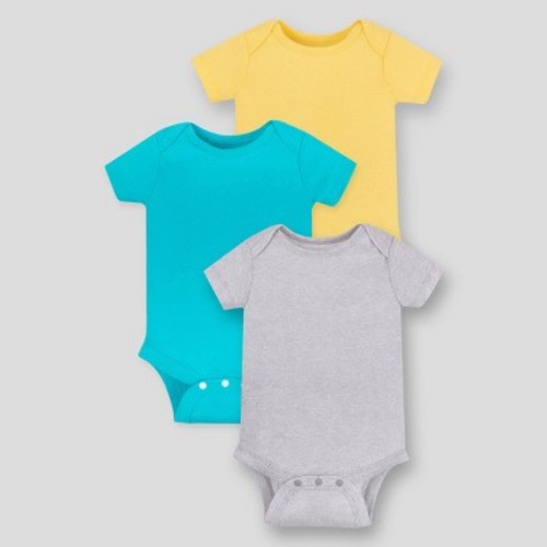 Lamaze Baby 3pk Organic Cotton Bodysuit - Gray