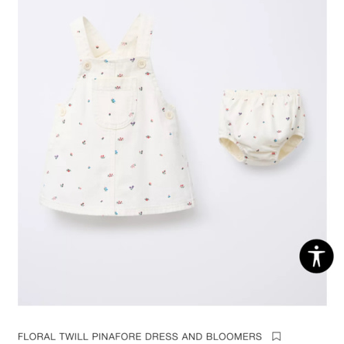 FLORAL TWILL PINAFORE DRESS AND BLOOMERS - Ecru | ZARA United States