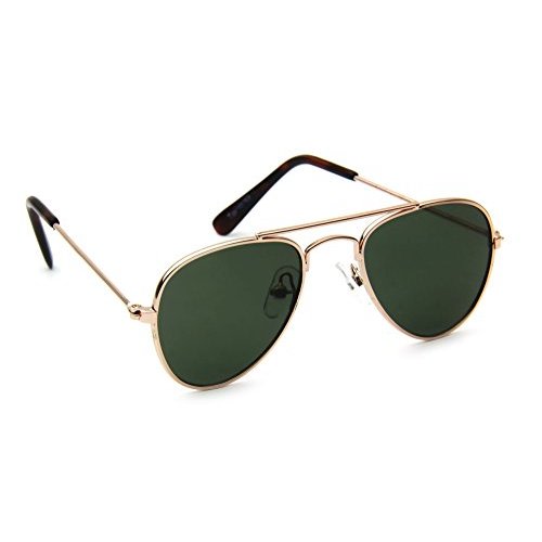 Baby Boy Girl Classic Aviator Style Retro Metal Sunglasses