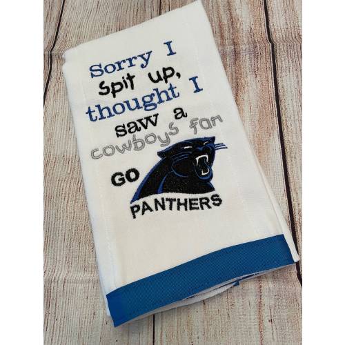 Carolina Panthers Burp Cloth