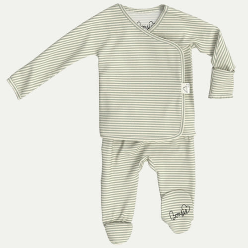 Footie - Mint Twist – Bonsie Skin to Skin Babywear (0-3 months)