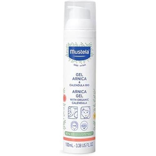 Mustela Baby Arnica Gel with Calendula - Soothing Gel for Boo Boos - Fragrance-Free, Alcohol-Free & Vegan - 3.38 fl. oz, White