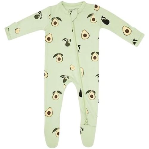 KYTE BABY Unisex Zipper Closure Footies, Rayon Made From Bamboo, 0-24 Months