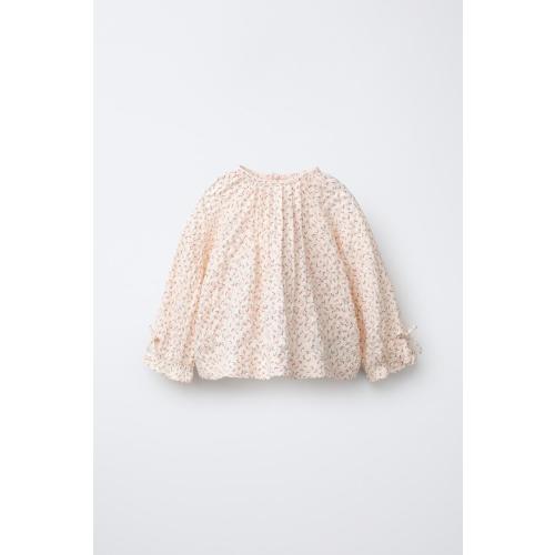 TEXTURED FLORAL SHIRT - Ecru | ZARA United States