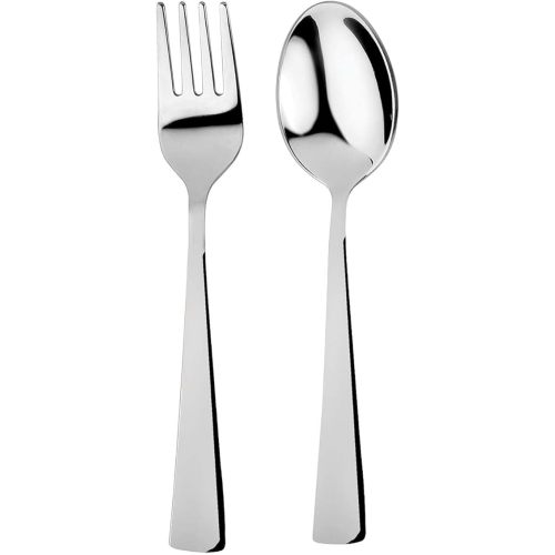 Ahimsa Stainless Steel Fork & Spoon | Kids Utensil Set | Toddler Safe Flatware | 100% BPA Free & Dishwasher Safe (Classic Stainless)