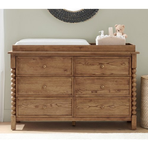 Chris Loves Julia Stacked Ball 6-Drawer Changing Table (56w x 20d")