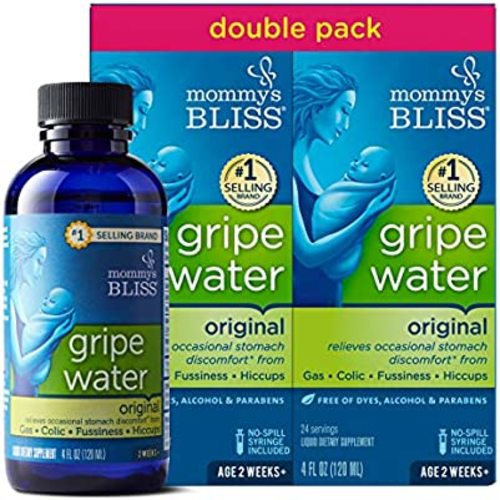 Mommy's Bliss Original Gripe Water, Gas and Colic Relief, Gentle and Safe, Made for Infants, 2 Weeks+, 8 Fl Oz (2 Bottles)