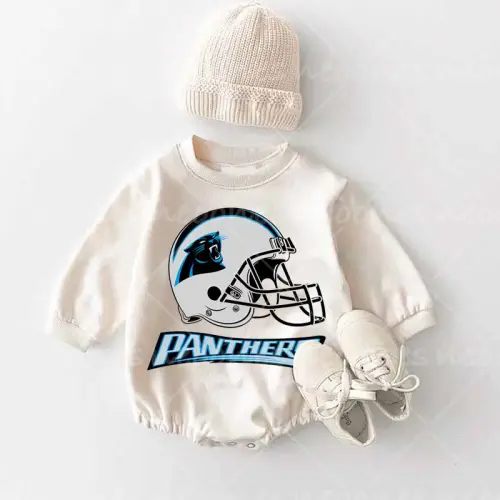 Baby Panthers Romper and Adult Sweatshirt