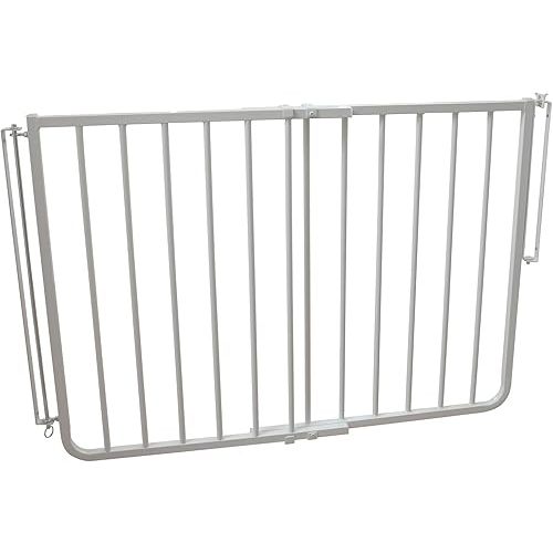 Cardinal Gates SS30 Stairway Special Baby Gate for Stairs - Adjustable Indoor Dog Gate - Aluminum Metal Safety Gate for Kids & Pets - 27 to 42.5 Inches Wide - White - USA Based Company