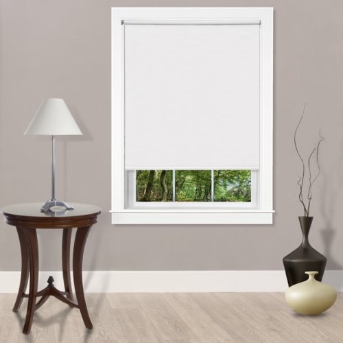 Achim Cords Free Tear Down Indoor Cordless White Vinyl Light Filtering Window Roller Shade, 72" L x 55" W