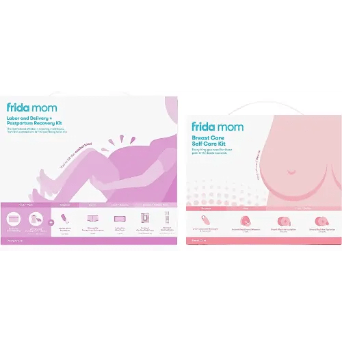 Frida Mom Labor and Delivery + Postpartum Recovery Kit + Breast Care Self Care Kit