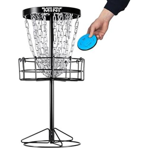 MVP Disc Sports Black Hole Mini 24-Chain Disc Golf Basket Target