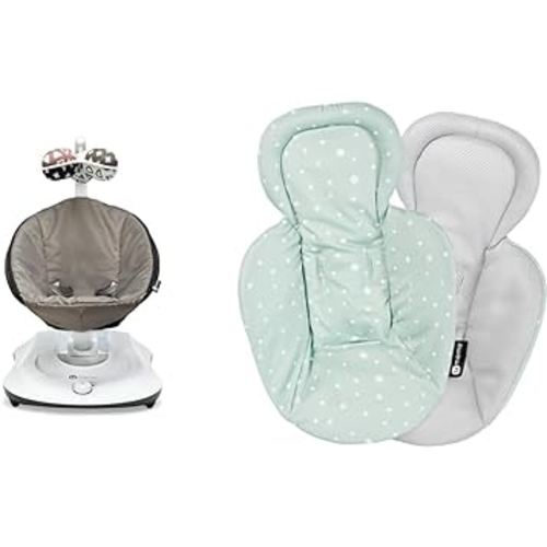 4moms RockaRoo Baby Rocker in Graphite with Cool Mesh Infant Insert, Machine Washable