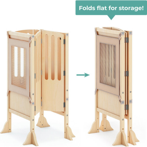 Contemporary Kitchen Helper Stool, Natural - Guidecraft | Maisonette