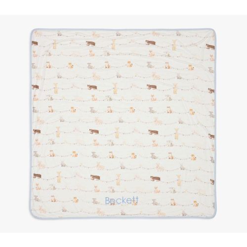 Party Animals Bamboo Viscose Reversible Baby Blanket
