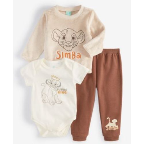 Baby The Lion King Simba Faux-Fur Top, Bodysuit & Pants, 3 Piece Set