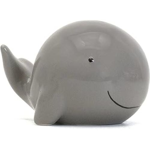 Child to Cherish Ceramic Whale Piggy Bank (Gray)