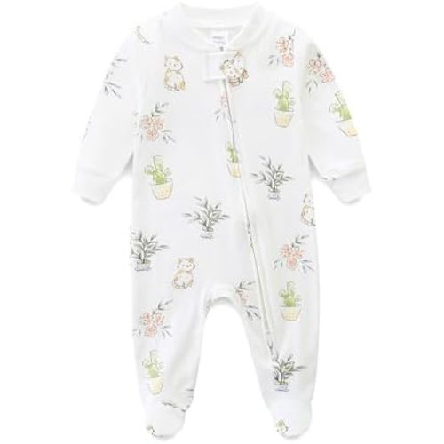 Unisex Baby Boy and Girl Zipper Onesie Toddler Footie One-Piece Infant Romper Jumpsuit