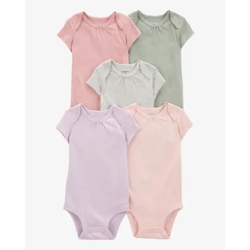 Baby 5-Pack Short-Sleeve Bodysuits - Carter's | Carter's
