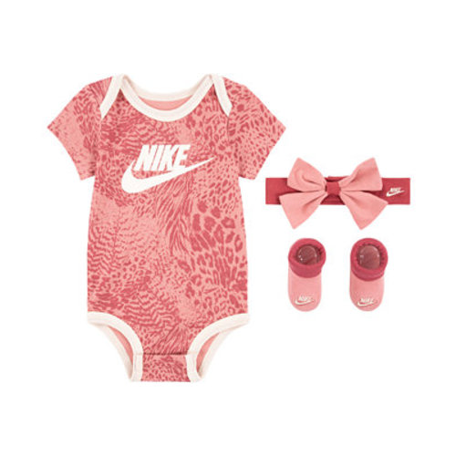 Baby Girls Bodysuit, Headband and Booties, 3 Piece Set