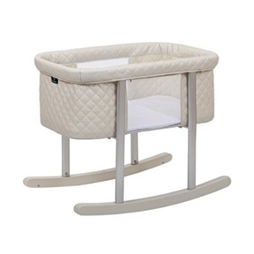 Baby Bassinet Cradle Includes Gentle Rocking Feature, Great for Newborns and Infants Safe Mattress Includes Wheels for Easy Movement High End Washable Fabric Lightweight