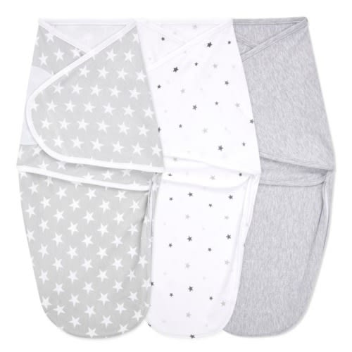 essentials wrap swaddles quick change 3 pack