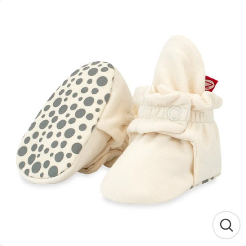 Organic Cotton Gripper Baby Booties - Cream – Zutano