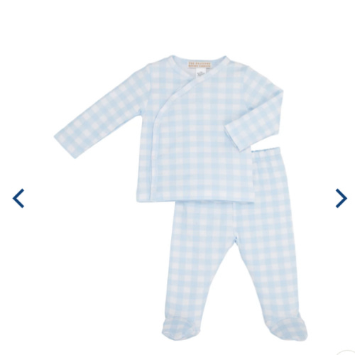 Cameron Cross-Front Set - Buckhead Blue Gingham