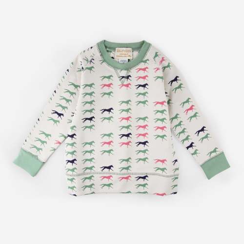 Beaufort Bonnet Keeneland Infant Horsin' Around Cassidy Crewneck