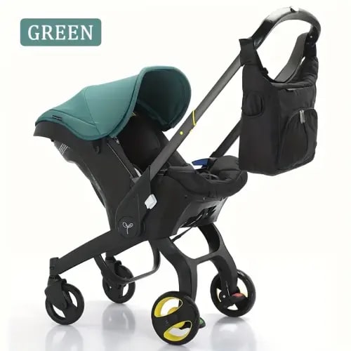 adjustable & foldable stroller with one-handed operation, wheels, free mommy storage bag – city, outdoor, and travel use (pink) | Today's Deals | Temu