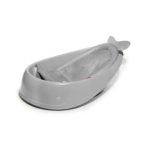 Skip Hop Baby Bath Tub, 3-Stage Smart Sling Tub, Moby, Grey - Grey Tub
