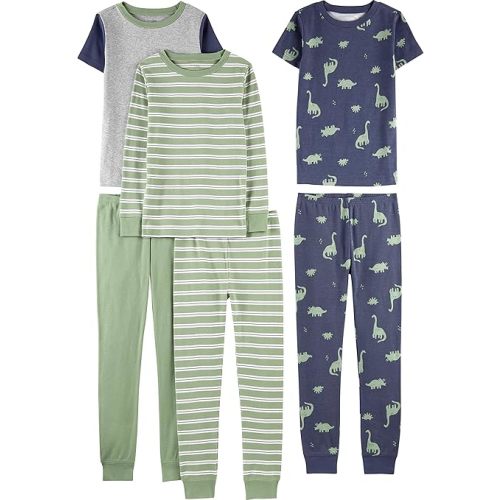 Simple Joys by Carter's Boys' 6-Piece Snug Fit Cotton Pajama Set