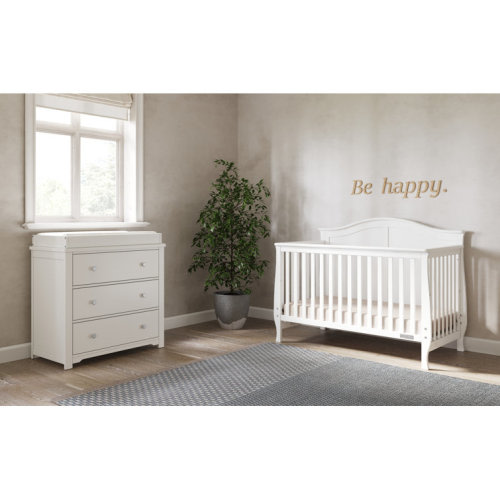 Camden 2-piece Nursery Set With Crib And Dresser, Cool Gray